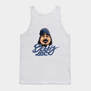 Bobby Lee With Blue Beanie Illustration (Black Base) Tank Top